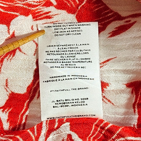 NWT Faithfull the Brand Lulu Camara Floral Print Maxi Skirt Sz. 10 [XL] Red - Picture 9 of 13